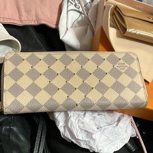 Louis Vuitton Beige and Brown Checkered Wallet